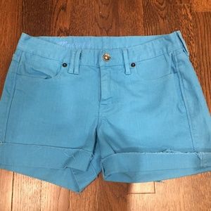 Madewell 26 Bright Blue Cotton Shorts EUC
